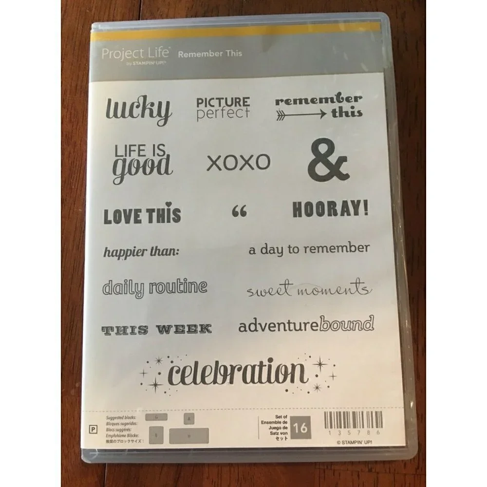 Stampin’ Up! REMEMBER THIS 16 Stamps photopolymer Scrapbooking Memories Cards